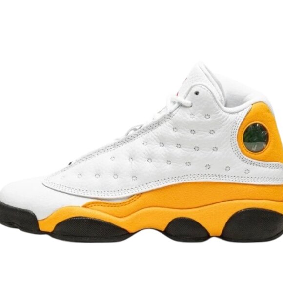 Air Jordan 13 Retro GS Del Sol Kids Basketball Shoes Size 5.5 Yellow NEW - Picture 2 of 7